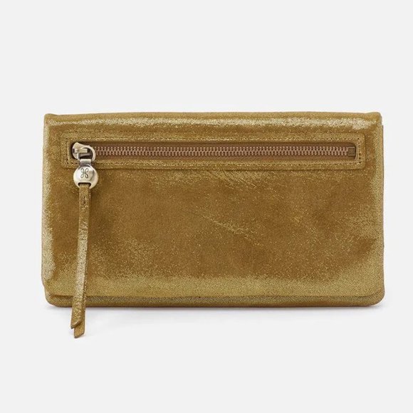 NWT New Hobo Lumen Wallet Shimmer Leather Retired Rare
